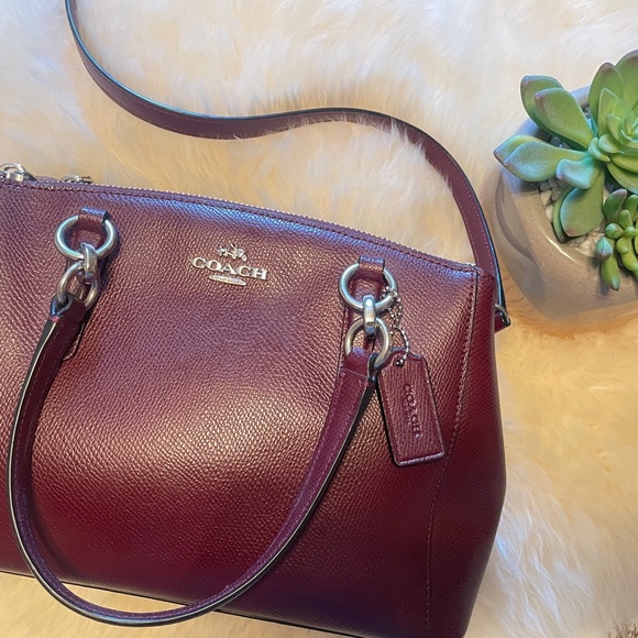 ❤️ EUC Coach CHRISTIE Carryall Satchel Handbag in Burgundy Msrp.$395.00 - Picture 2 of 8